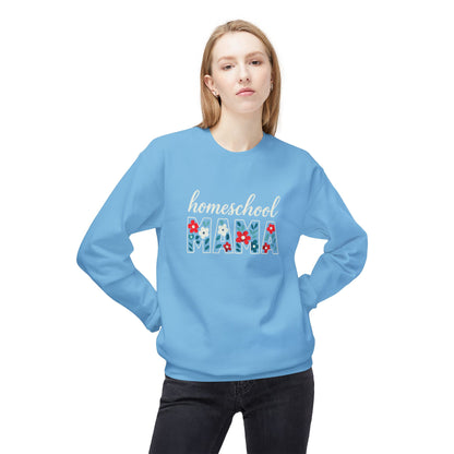Homeschool Mama Sweatshirt — Floral Pattern Teacher Mom Crewneck