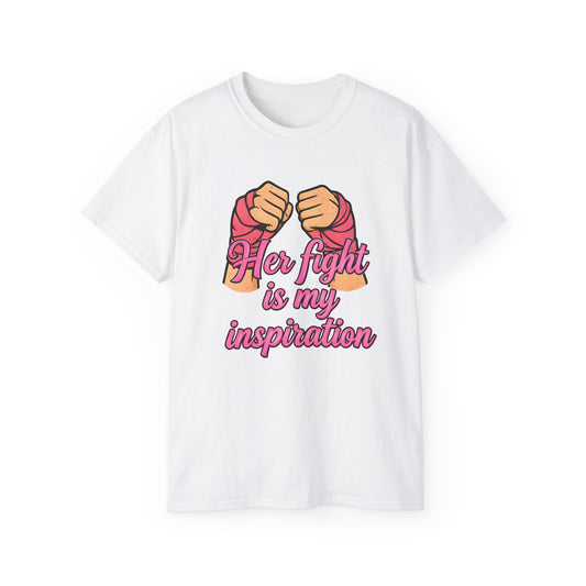 Inspirational Fight Tee | Unisex Ultra Cotton Shirt for Cancer Awareness, Gift for Fighters, Motivational Apparel, Pink Ribbon Support