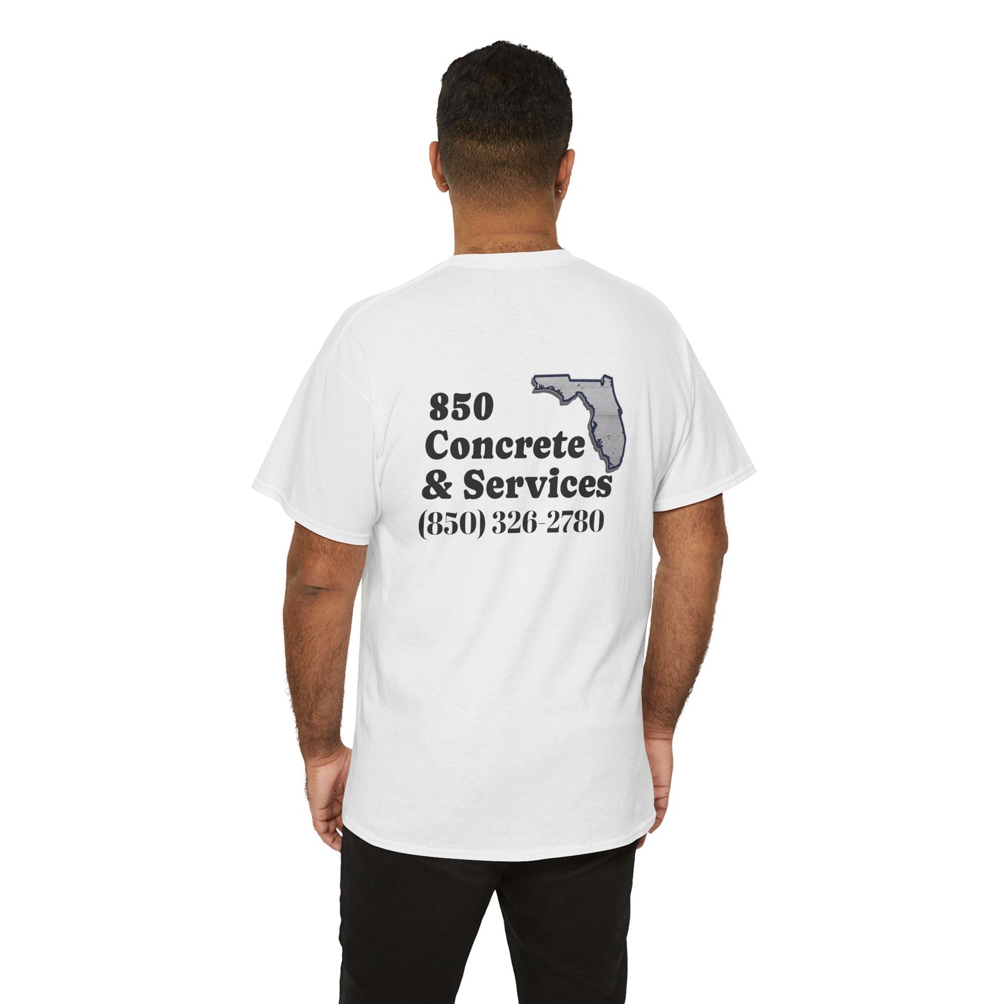 Custom Unisex Heavy Cotton Tee with Business Logo, Perfect for Workwear, Gift for Contractors, Promotional Use, Branding, Florida Services