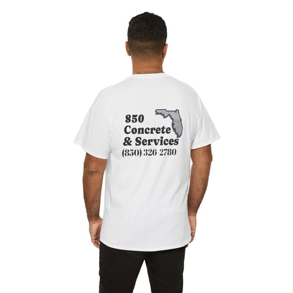Custom Unisex Heavy Cotton Tee with Business Logo, Perfect for Workwear, Gift for Contractors, Promotional Use, Branding, Florida Services