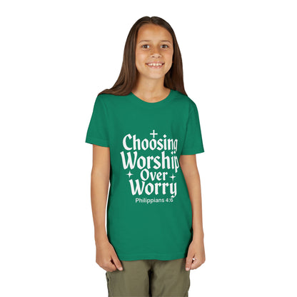 Youth Inspirational Tee - Choosing Worship Over Worry, Motivational Youth Shirt, Christian Apparel, Faith-Based Gift for Kids, [...]