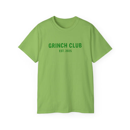 Grinch Club Tee — 'Grinch Club EST. 2025' Christmas Graphic T-Shirt