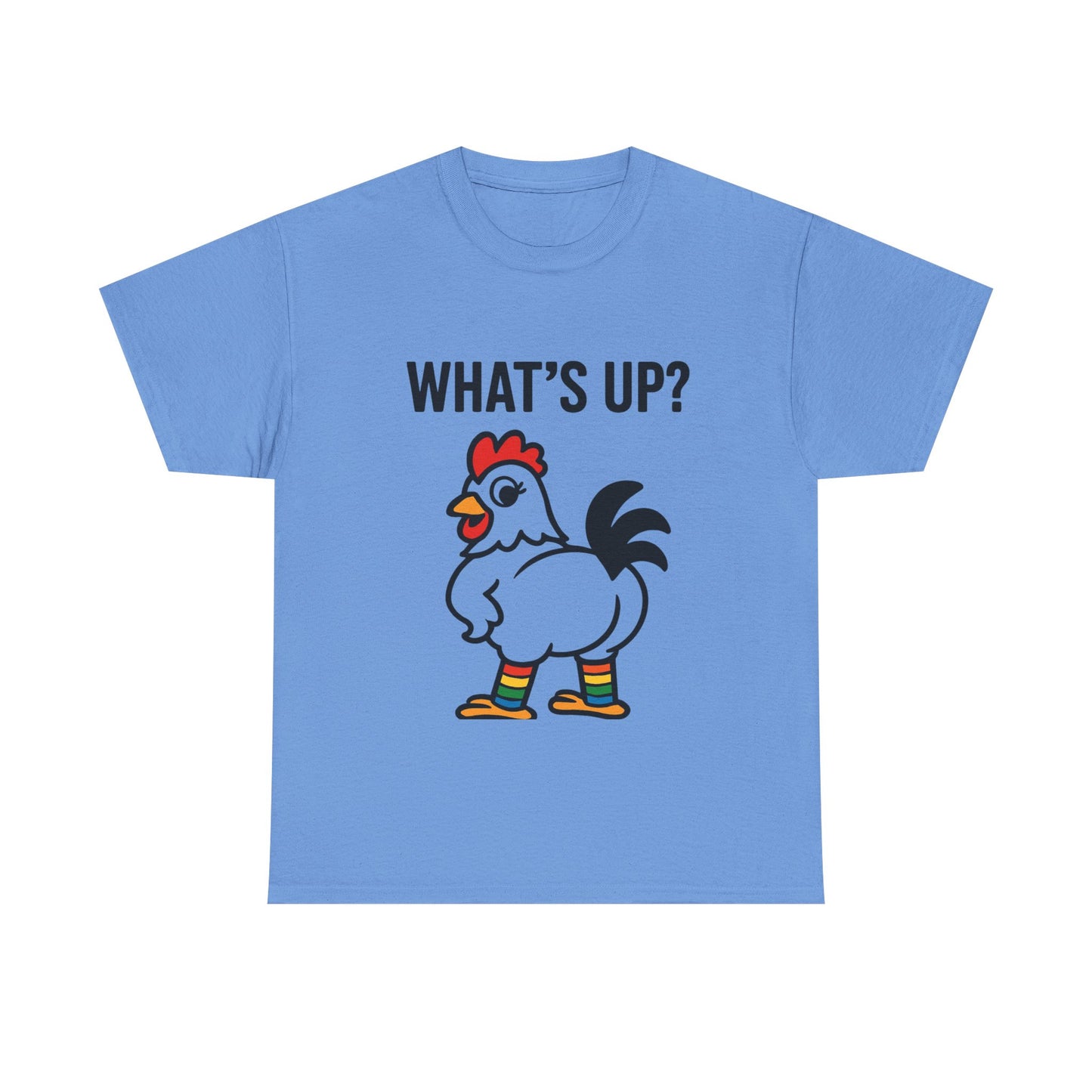Funny Chicken Graphic Tee, What's Up? Shirt, Cute Animal T-Shirt, Perfect for Gifts, Casual Wear, Humor Apparel