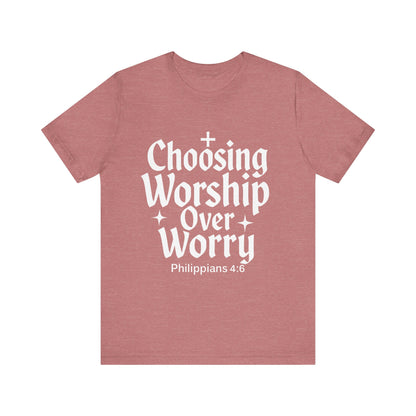 Faith-Inspired Unisex Tee: Choosing Worship Over Worry, Christian Apparel, Inspirational Gift, Spiritual T-Shirt, Everyday Wear, Gift [...]