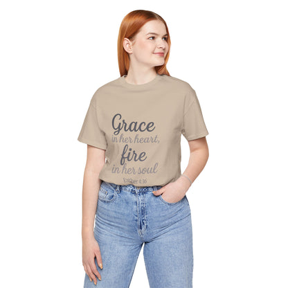 Grace in Her Heart Fire in Her Soul Tee | Inspirational Unisex Jersey Shirt for Women, Motivational Gift, Christian Apparel, [...]