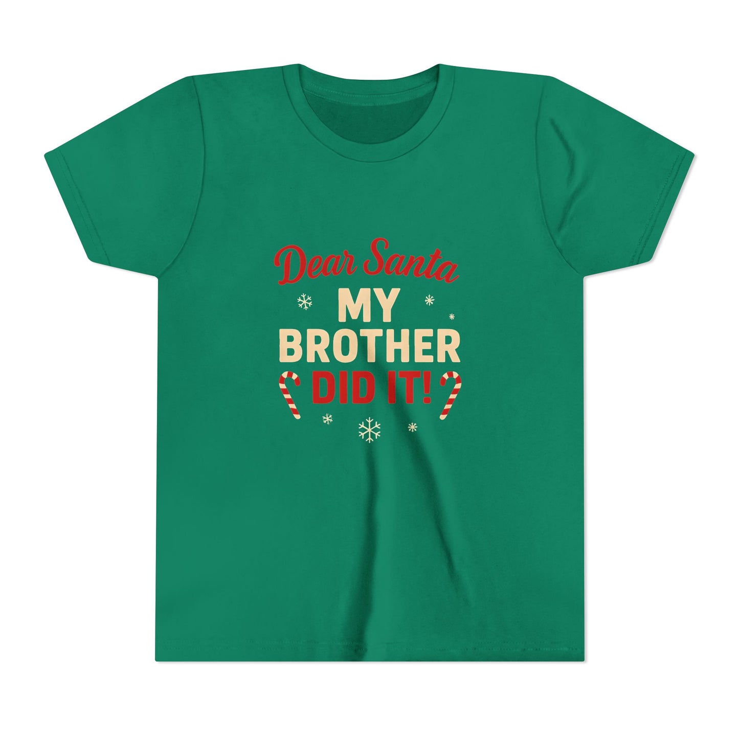 Dear Santa My Brother Did It! Youth Christmas Tee