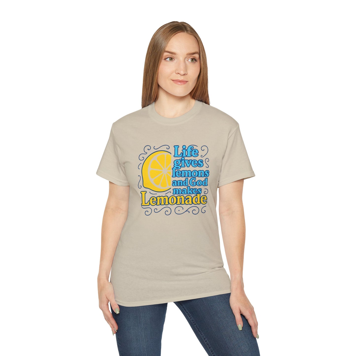 Life Gives Lemons Tee, Positive Quote T-Shirt, Unisex Cotton Shirt, Inspirational Gift, Casual Summer Wear, Lemonade Theme