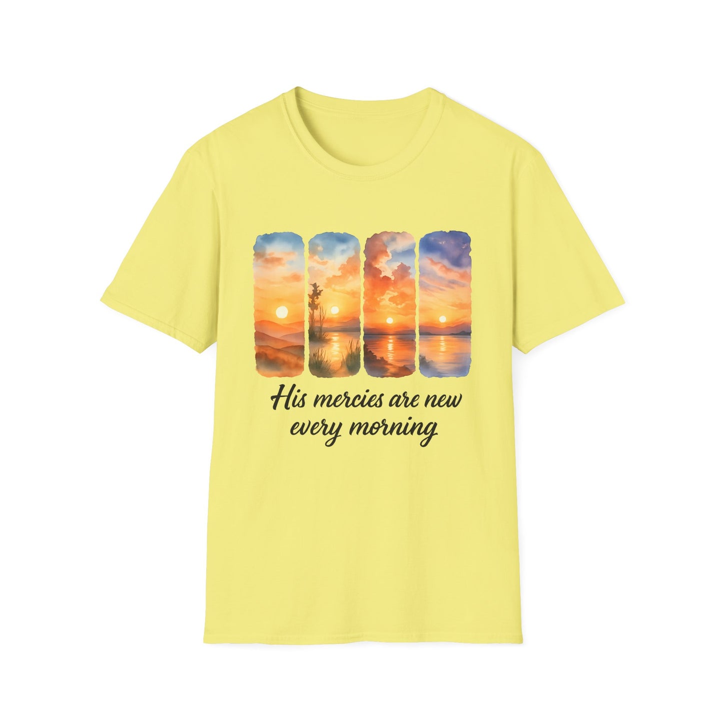 Inspirational Sunrise T-Shirt - His Mercies Are New Every Morning, Affirmation Tee, Gift for Friends, Motivational Apparel, Casual [...]