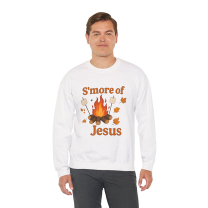 Cozy Autumn Crewneck Sweatshirt - S'more of Jesus, Fall Fashion, Religious Gift, Christian Apparel, Harvest Celebration, Thanksgiving