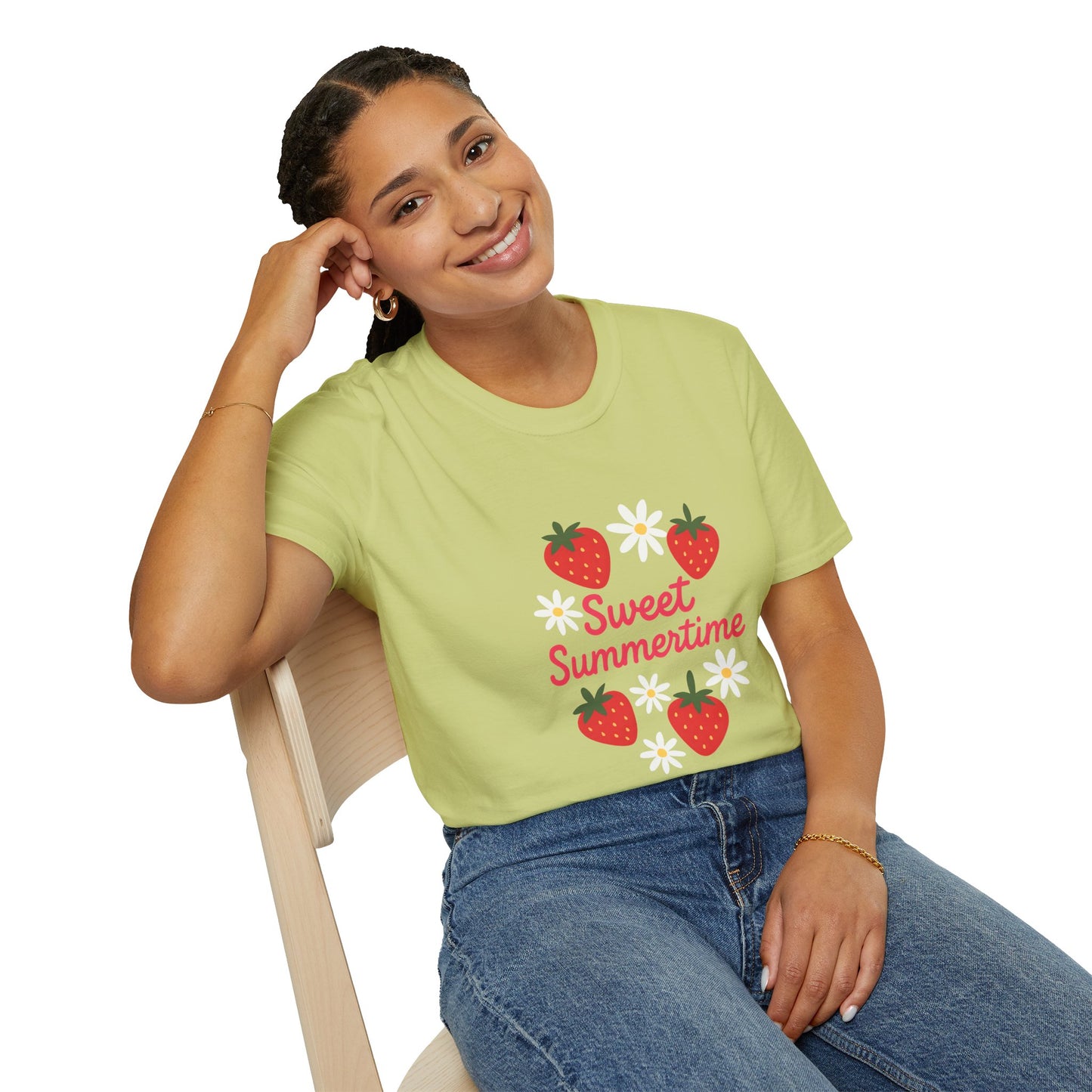 Sweet Summertime T-Shirt, Unisex Summer Tee, Cute Fruit Shirt, Casual Summer Apparel, Gift for Plant Lovers