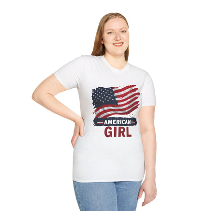 Patriotic Unisex T-Shirt with American Flag Design - Perfect for Independence Day, Memorial Day, Summer Picnics, Casual Wear, Gifts