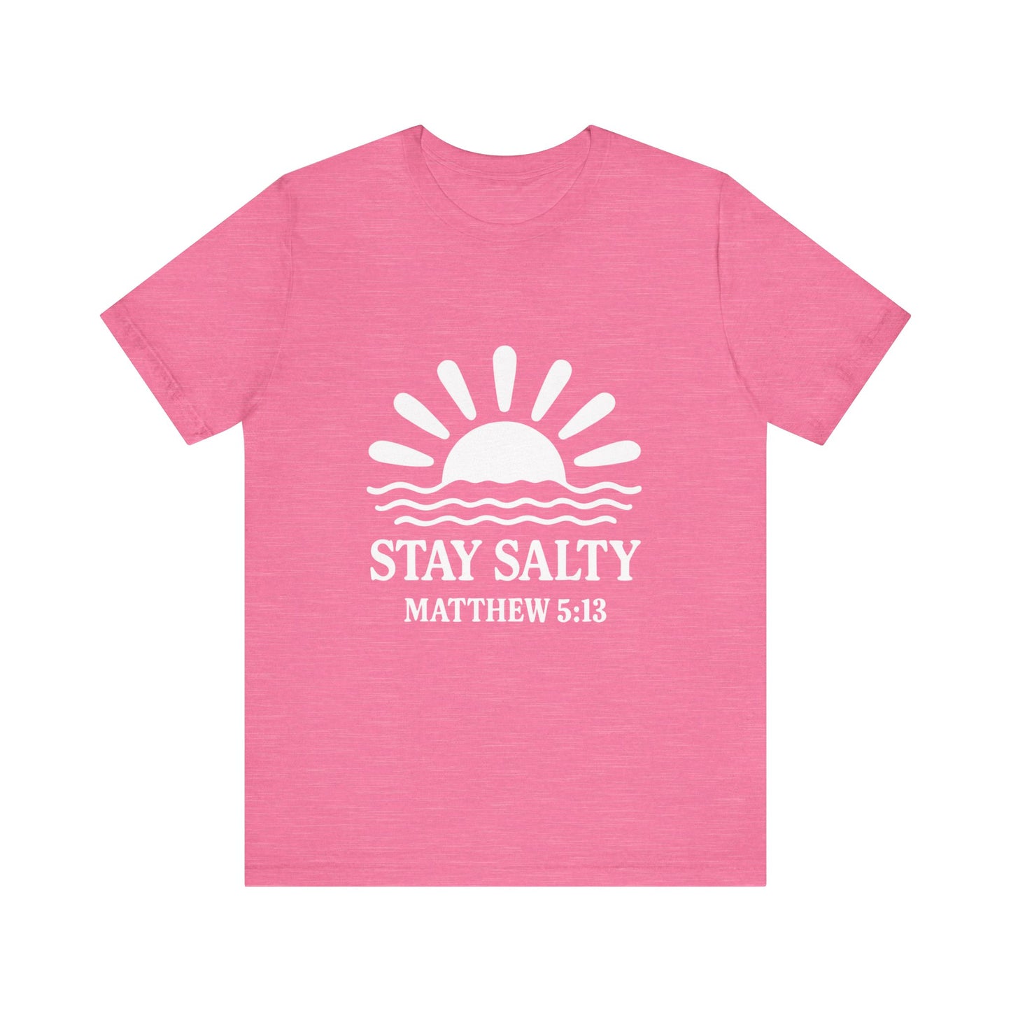 Stay Salty Unisex Short Sleeve Tee - Perfect for Beach Days, Casual Outings, Gifts, Summer Vibes, Bible Verse Apparel