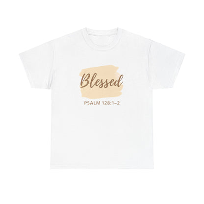 Blessed Unisex Heavy Cotton Tee, Inspirational Shirt, Faith-Based Apparel, Christian Gift, Everyday Casual Wear