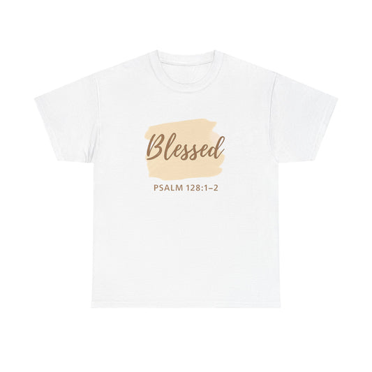 Blessed Unisex Heavy Cotton Tee, Inspirational Shirt, Faith-Based Apparel, Christian Gift, Everyday Casual Wear