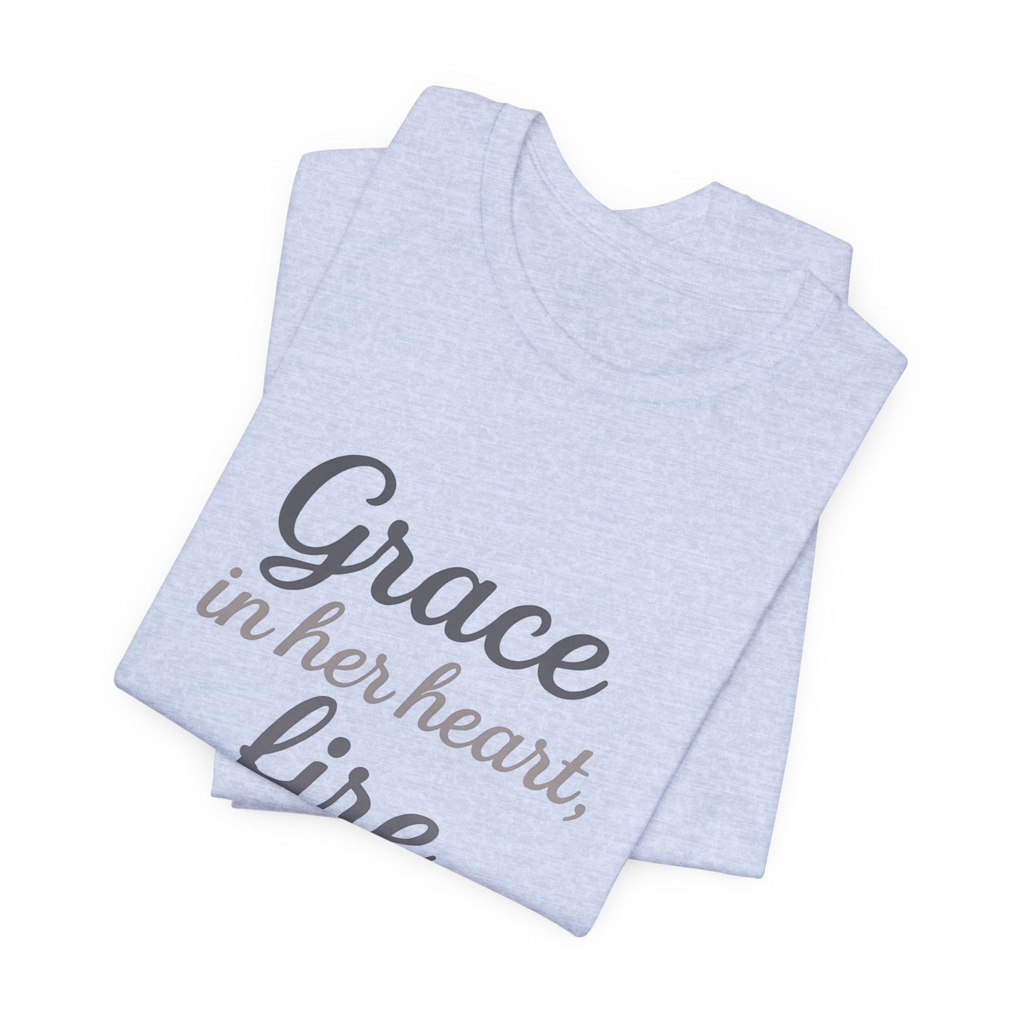 Grace in Her Heart Fire in Her Soul Tee | Inspirational Unisex Jersey Shirt for Women, Motivational Gift, Christian Apparel, [...]