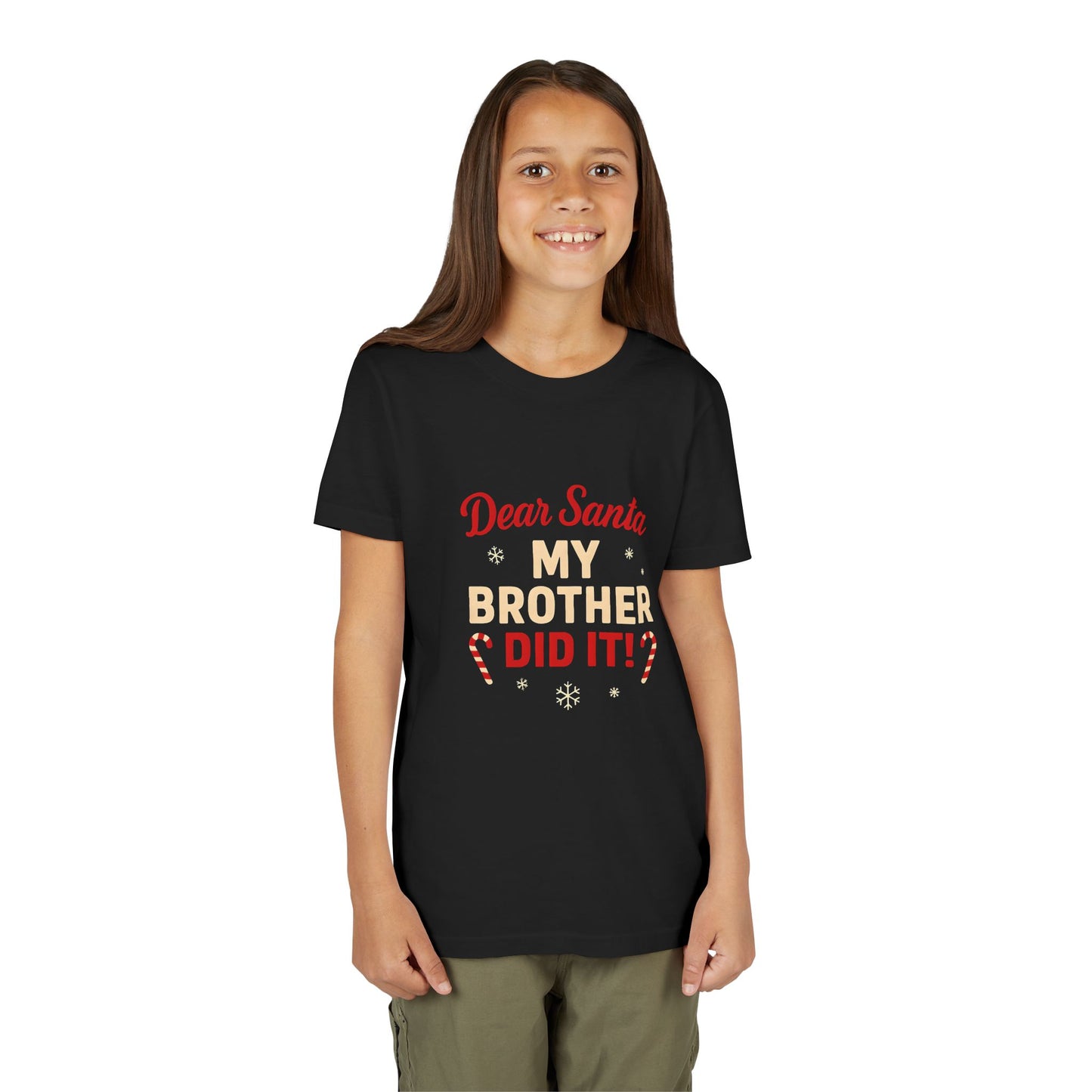 Dear Santa My Brother Did It! Youth Christmas Tee