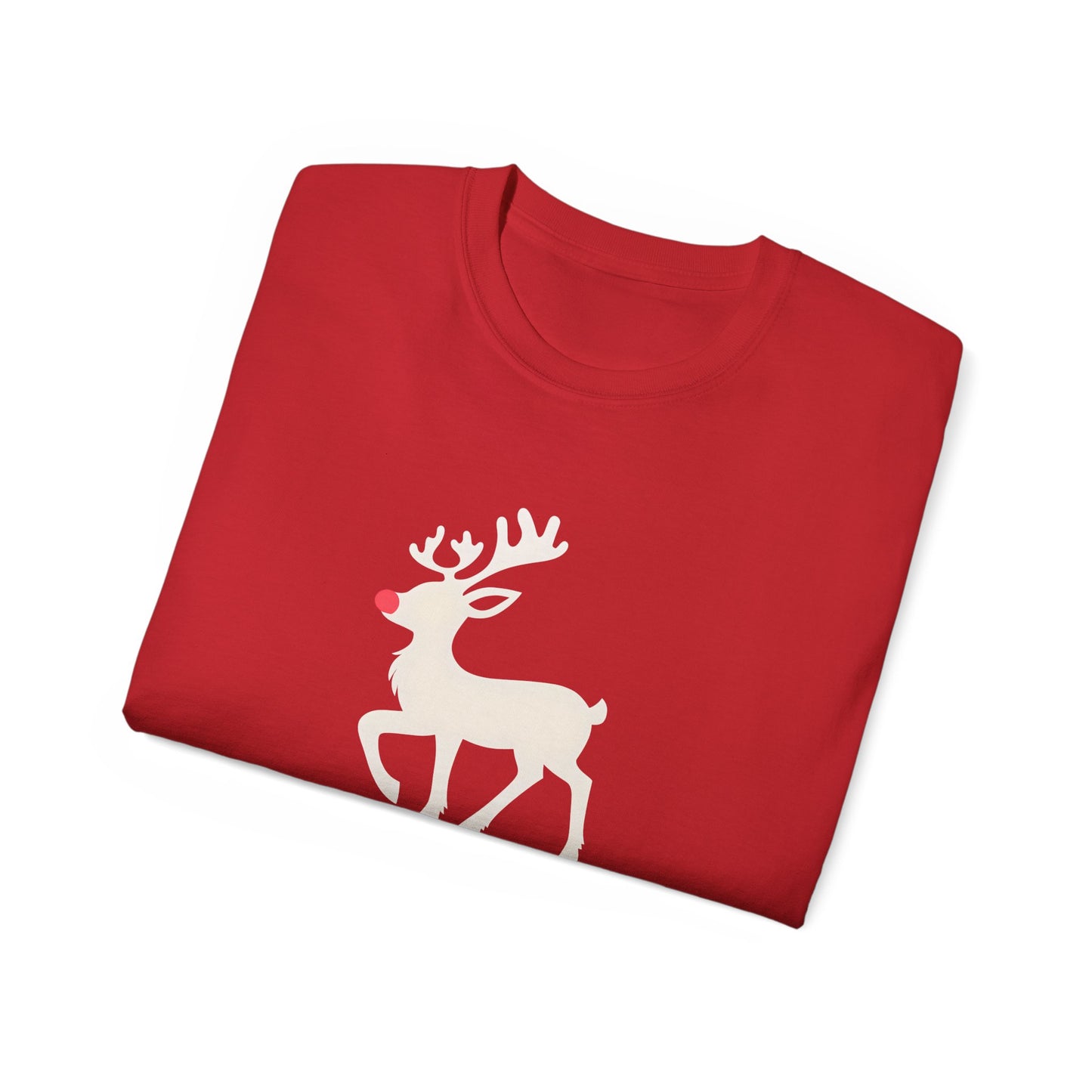 Be the Light Christmas Tee — Reindeer with Matthew 5:14 Holiday T-Shirt