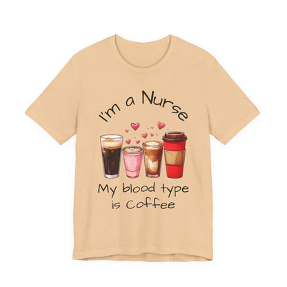 Funny Nurse Coffee Tee - I'm a Nurse My Blood Type is Coffee Shirt, Gift for Nurses, Coffee Lover T-Shirt, Healthcare Humor Apparel, [...]