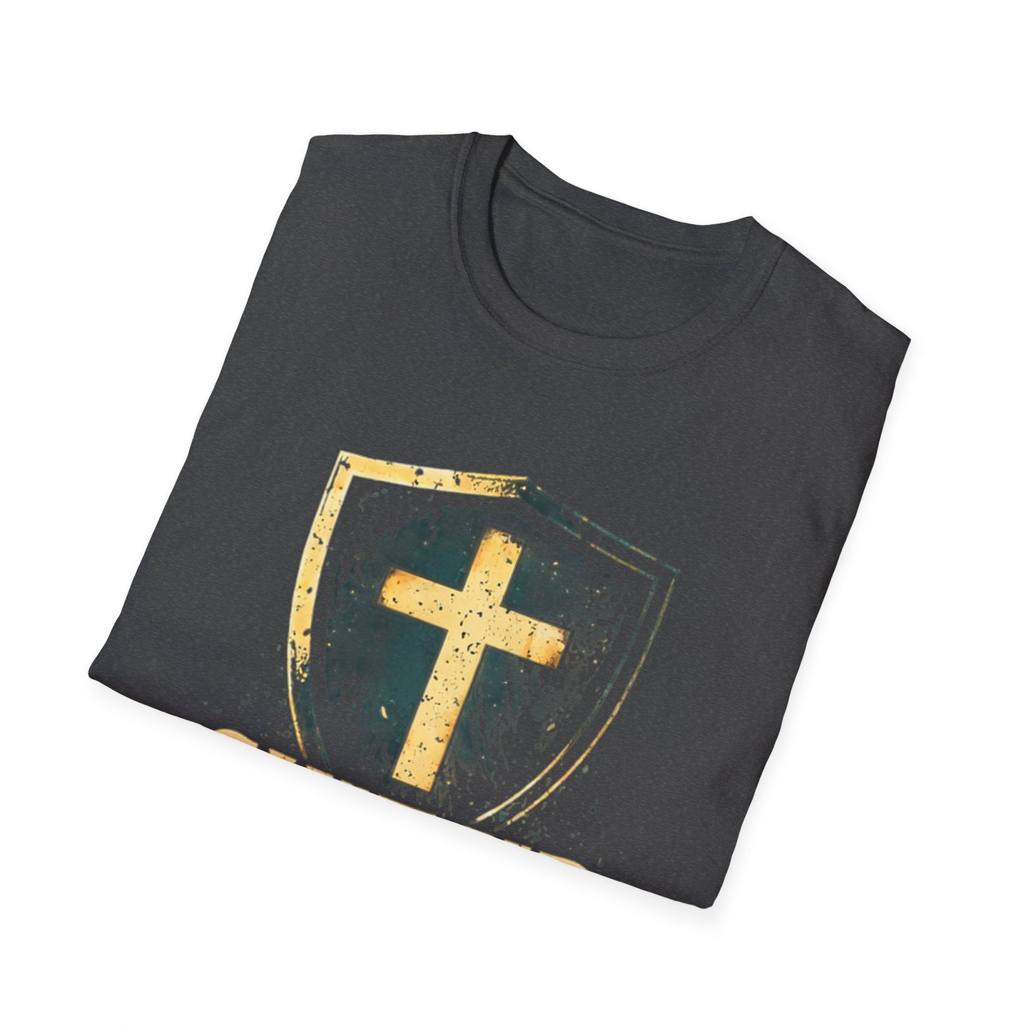 Suit Up T‑Shirt — Christian Cross Shield Tee (Ephesians 6:11)