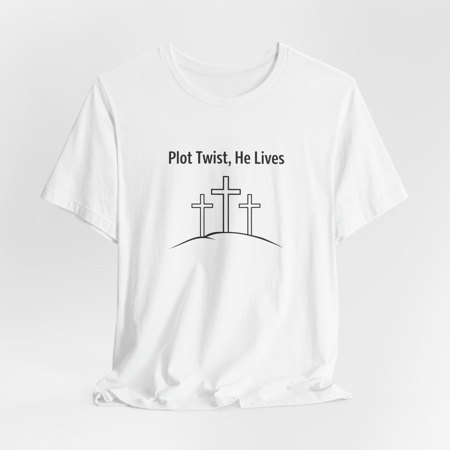 Christian T-Shirt "Plot Twist, He Lives" – Easter Resurrection Tee