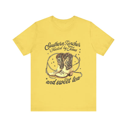 Southern Teacher Tee - Southern Style, Teacher Gift, Country Vibes, Faith-Based Apparel, Sweet Tea Lover Shirt