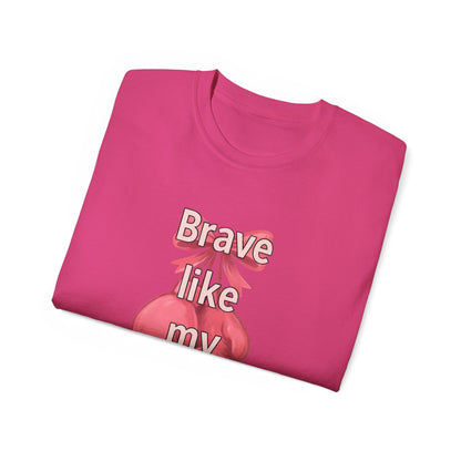 Brave Like My Wife Tee - Inspirational Unisex Ultra Cotton Shirt for Encouragement, Gifts, Motivational Wear, Cancer Awareness, [...]