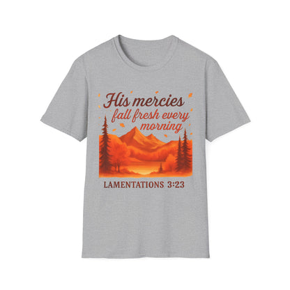 Inspirational Nature Graphic Tee, Bible Verse T-Shirt, Faith Apparel, Unisex Spiritual Shirt, Daily Motivation Top