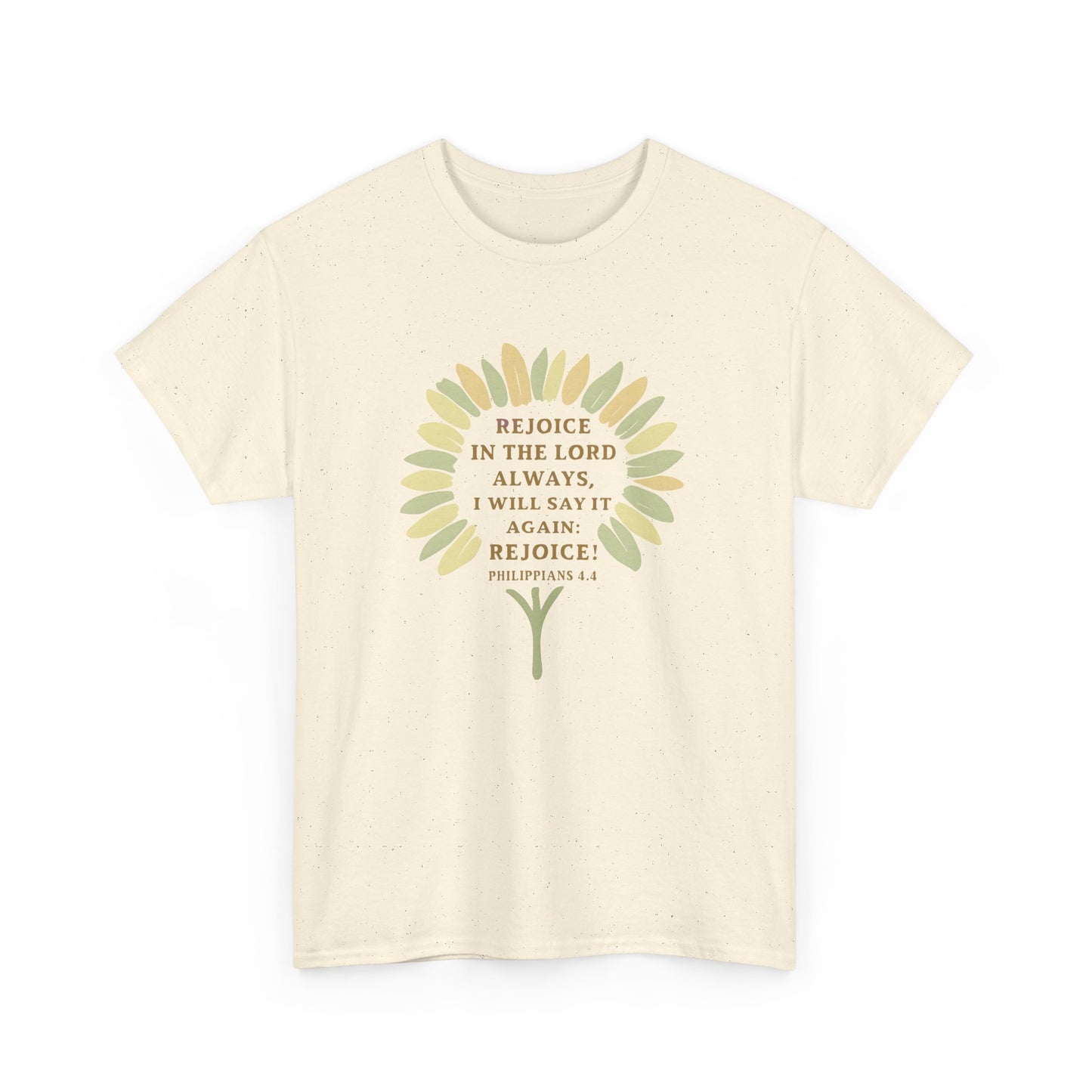 Joyful Faith Unisex Cotton Tee - Rejoice in the Lord, Christian Apparel, Inspirational Shirt, Gift for Believers, Summer Fashion