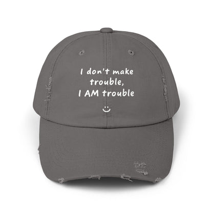 Trendy Distressed Cap with Fun Quote, Casual Hat, Gift for Him/Her, Fashion Accessory, Everyday Wear, Adjustable Baseball Cap