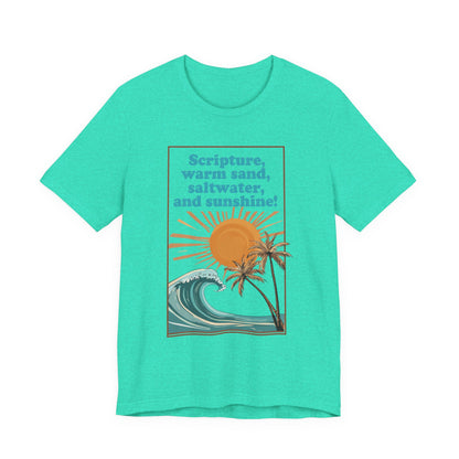 Beach Vibes Tee, Scripture T-Shirt, Summer Graphic Tee, Casual Beachwear, Vacation Outfit, Gift for Ocean Lovers