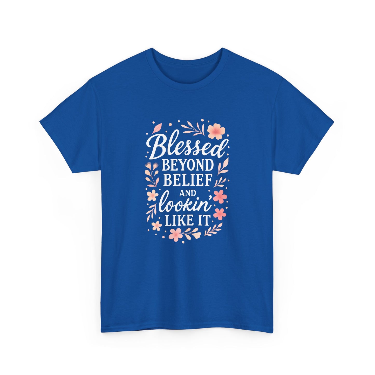 Blessed Beyond Belief Tee, Inspirational Unisex Heavy Cotton T-Shirt, Faith-Based Gift, Motivational Apparel, Casual Wear, Unique Top
