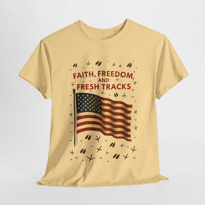 Patriotic Freedom Tee | Unisex Heavy Cotton T-Shirt, Independence Day Wear, Gift for Patriots, Summer Casual Top, American Spirit Apparel