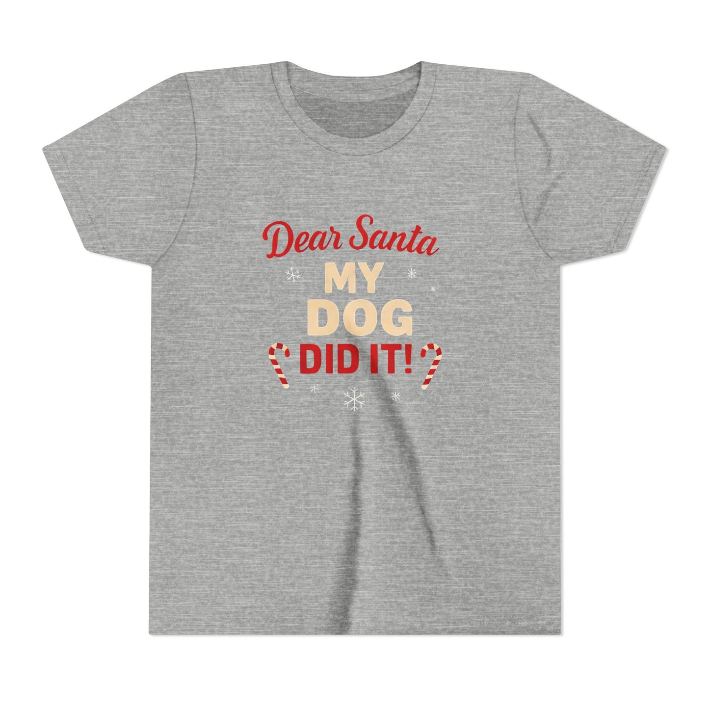 Kids Christmas Tee — “Dear Santa My Dog Did It” Holiday T‑Shirt