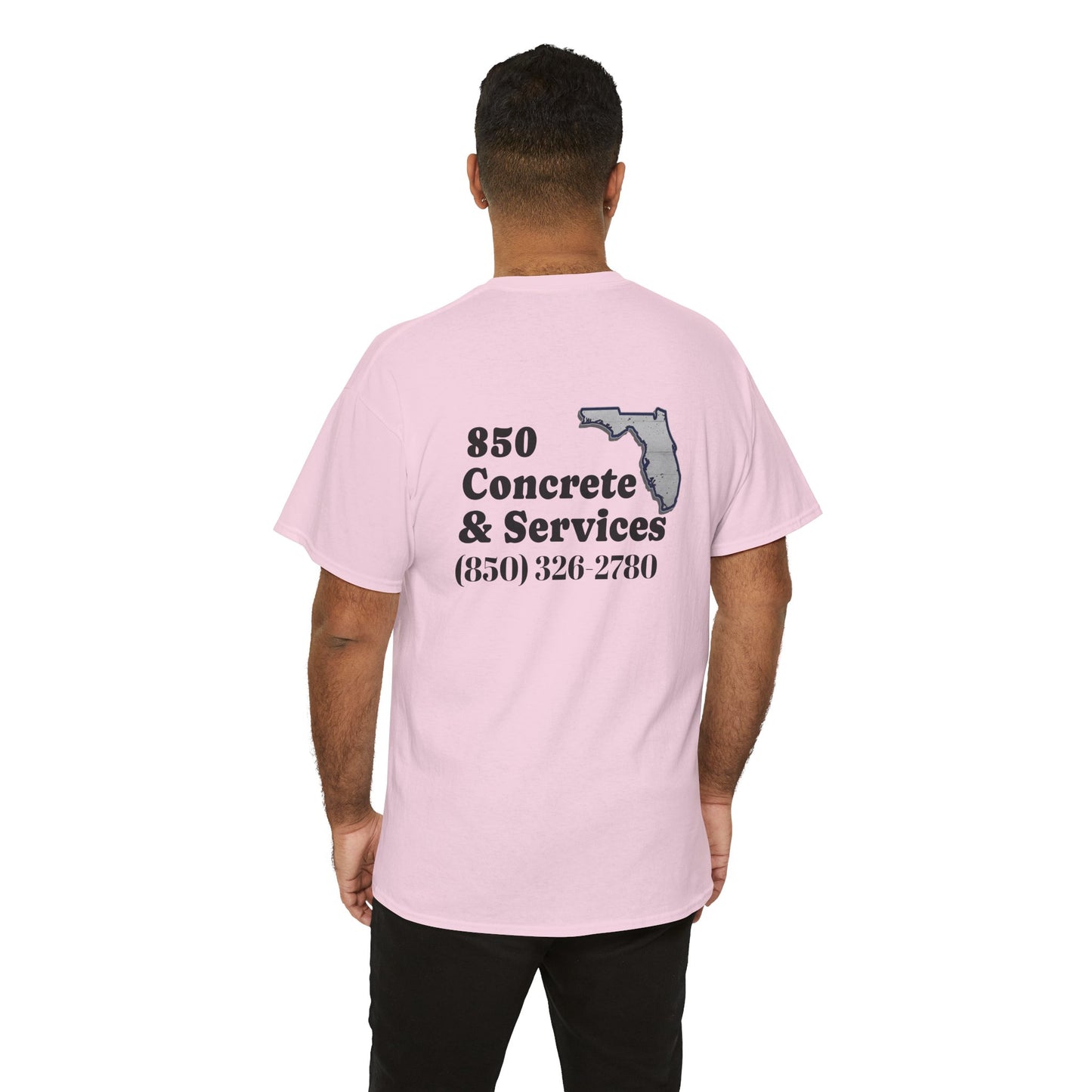 Custom Unisex Heavy Cotton Tee with Business Logo, Perfect for Workwear, Gift for Contractors, Promotional Use, Branding, Florida Services