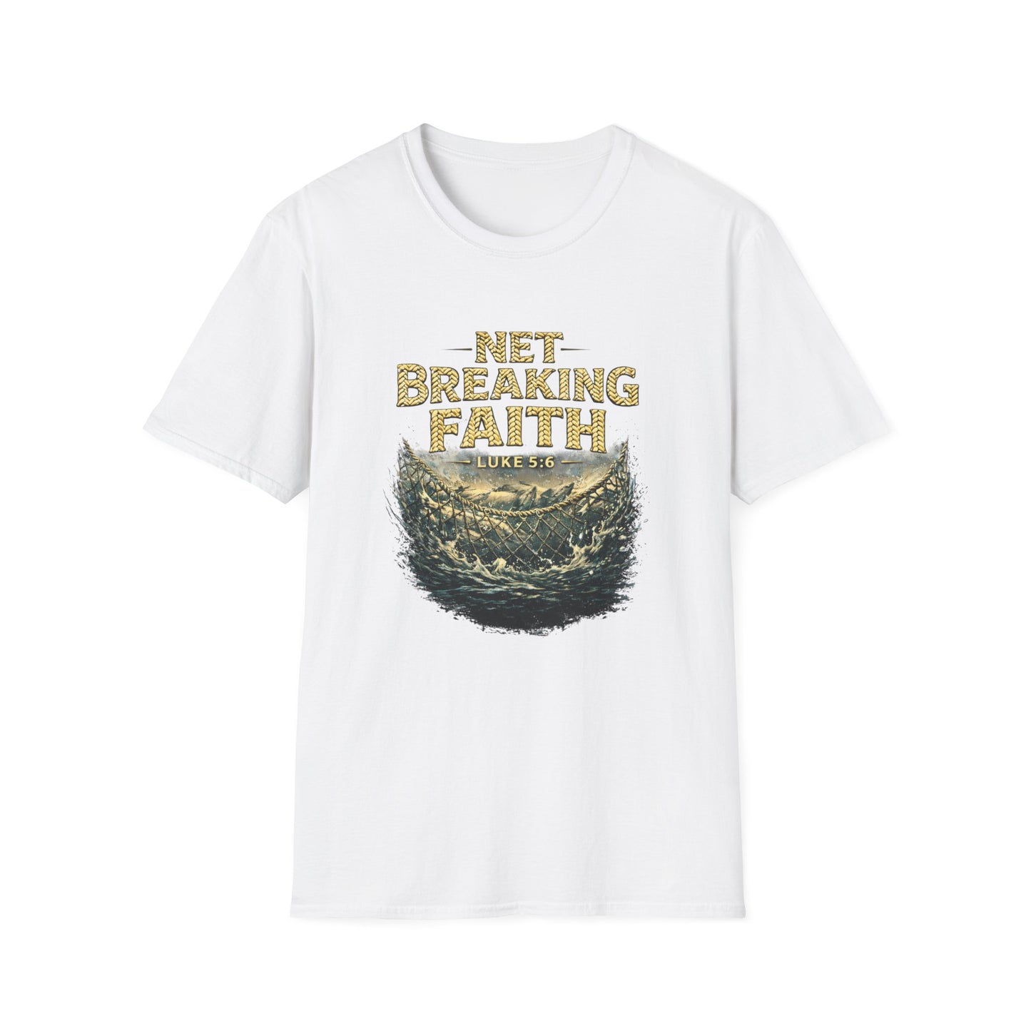 Net Breaking Faith T-Shirt — Vintage Fishing Faith Graphic Tee