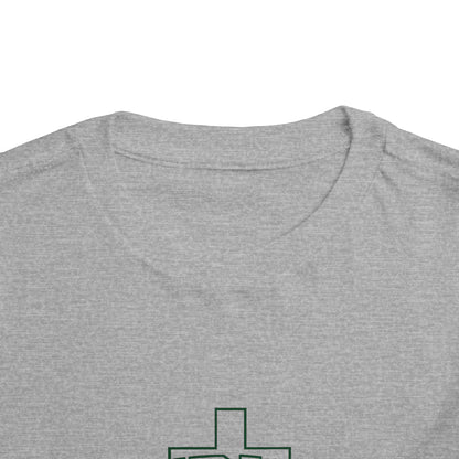 Toddler Christmas Tee — ‘CHRISTMAS’ Cross Holiday Shirt