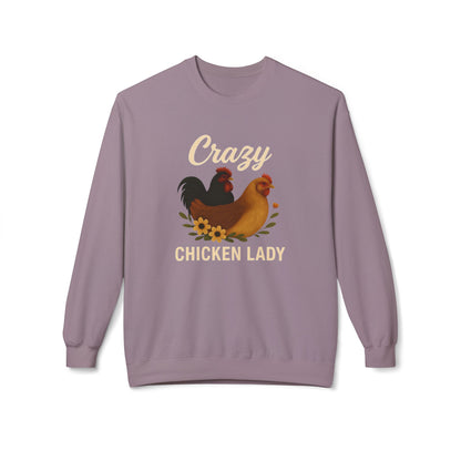 Crazy Chicken Lady Sweatshirt - Cozy Farmhouse Crewneck for Chicken Lovers