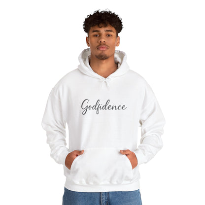 Godfidence Sweatshirt, Cozy Unisex Hoodie, Inspirational Layering Piece, Perfect Gift for Friends, Casual Fashionwear