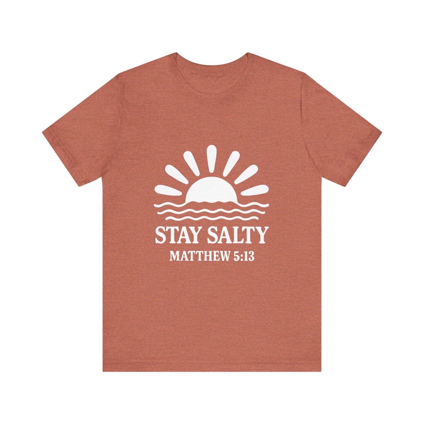 Stay Salty Unisex Short Sleeve Tee - Perfect for Beach Days, Casual Outings, Gifts, Summer Vibes, Bible Verse Apparel