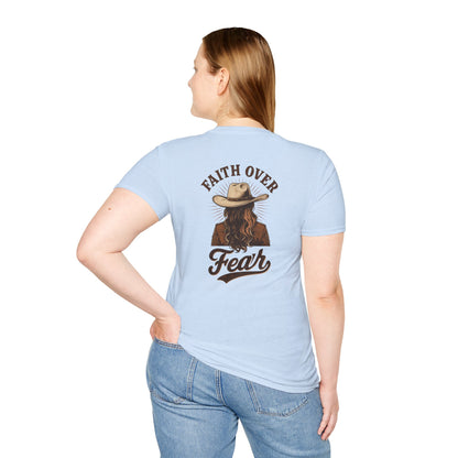 Faith Over Fear Unisex Softstyle T-Shirt, Inspirational Tee, Casual Streetwear, Gift for Her, Motivational Apparel