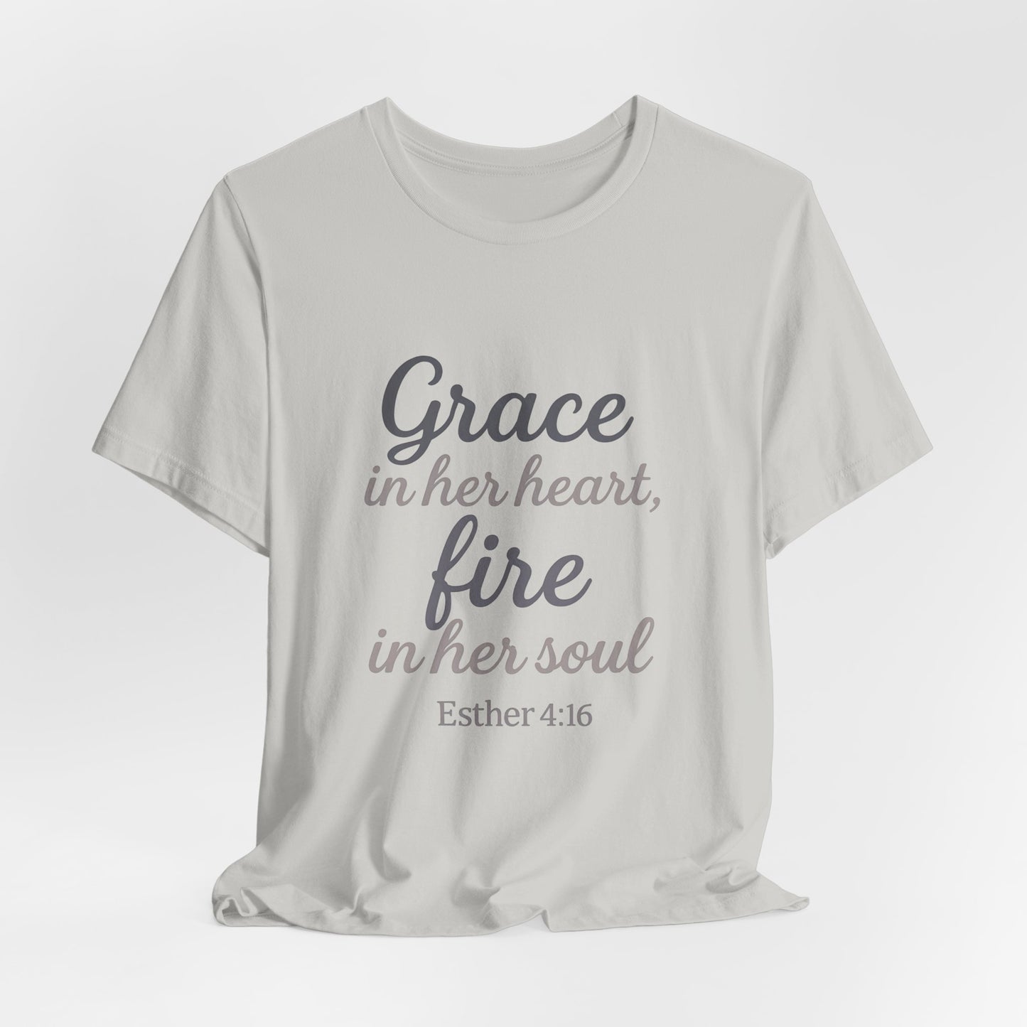 Grace in Her Heart Fire in Her Soul Tee | Inspirational Unisex Jersey Shirt for Women, Motivational Gift, Christian Apparel, [...]