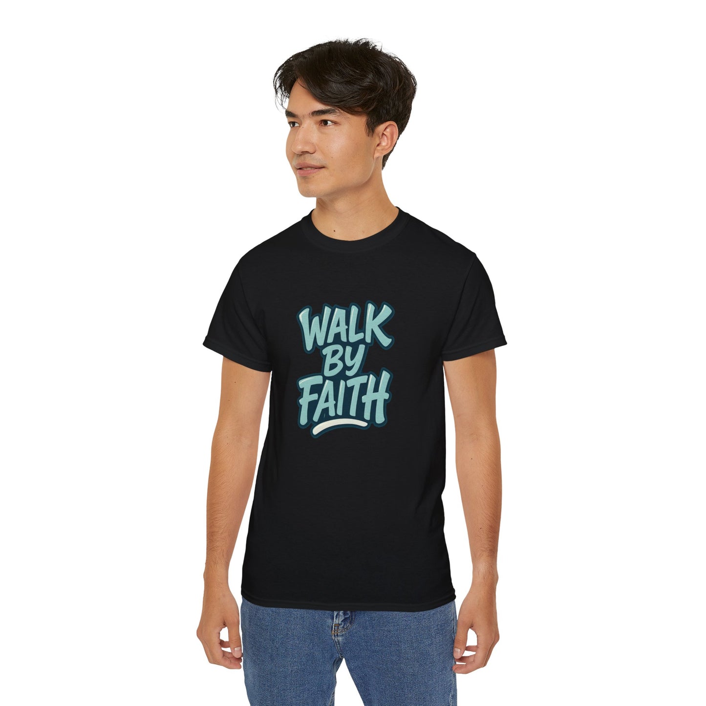 Walk by Faith Inspirational Unisex Tee, Motivational T-Shirt, Faith-Based Clothing, Gift for Believers, Casual Everyday Wear