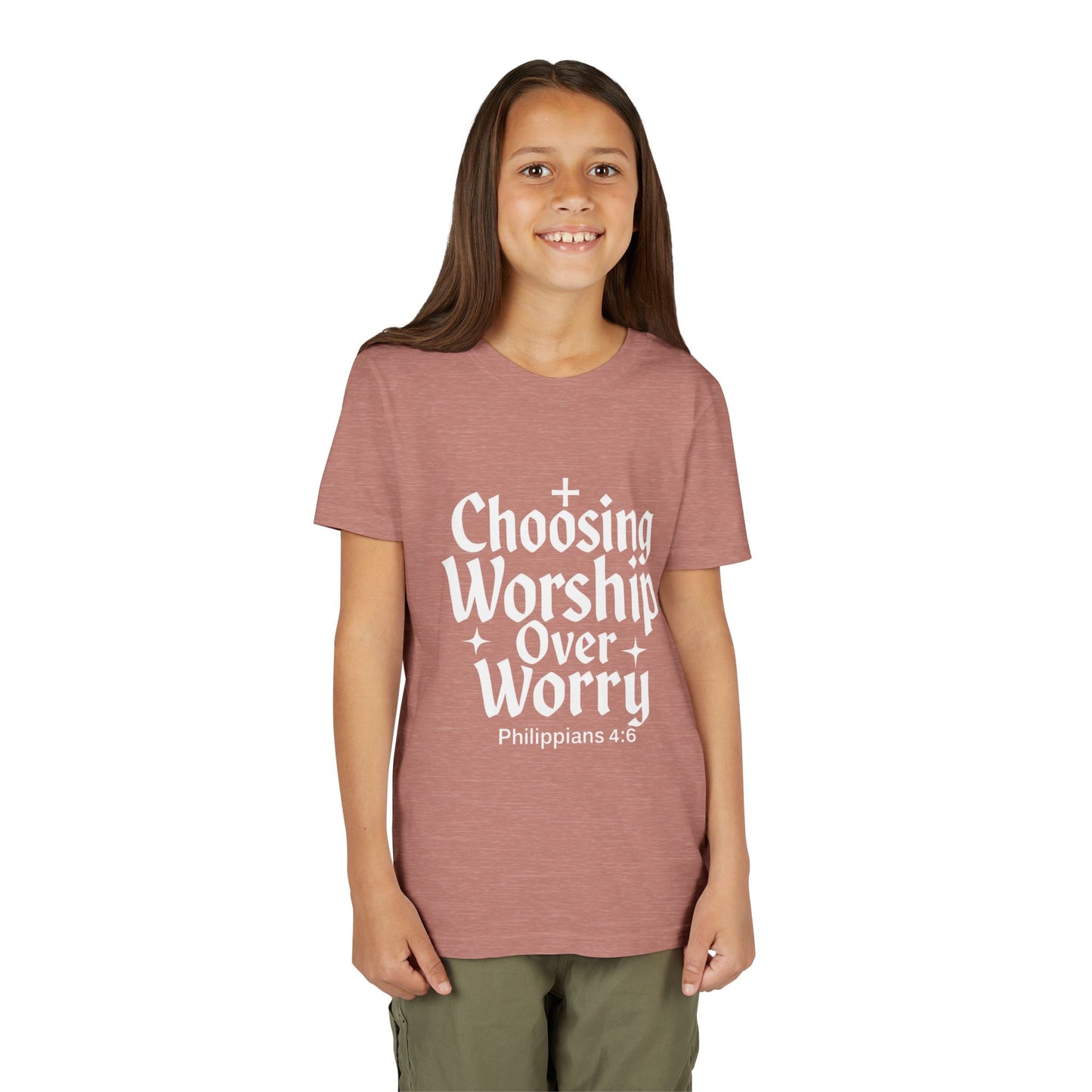 Youth Inspirational Tee - Choosing Worship Over Worry, Motivational Youth Shirt, Christian Apparel, Faith-Based Gift for Kids, [...]