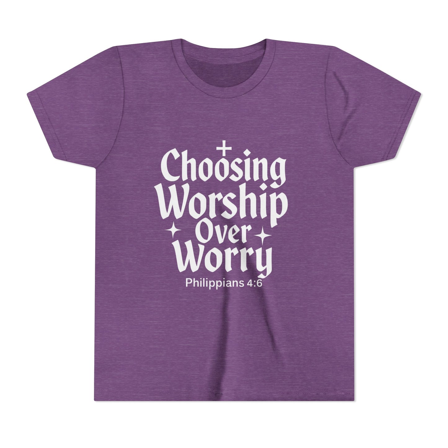 Youth Inspirational Tee - Choosing Worship Over Worry, Motivational Youth Shirt, Christian Apparel, Faith-Based Gift for Kids, [...]
