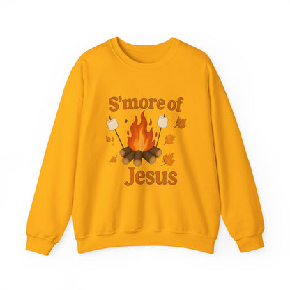 Cozy Autumn Crewneck Sweatshirt - S'more of Jesus, Fall Fashion, Religious Gift, Christian Apparel, Harvest Celebration, Thanksgiving