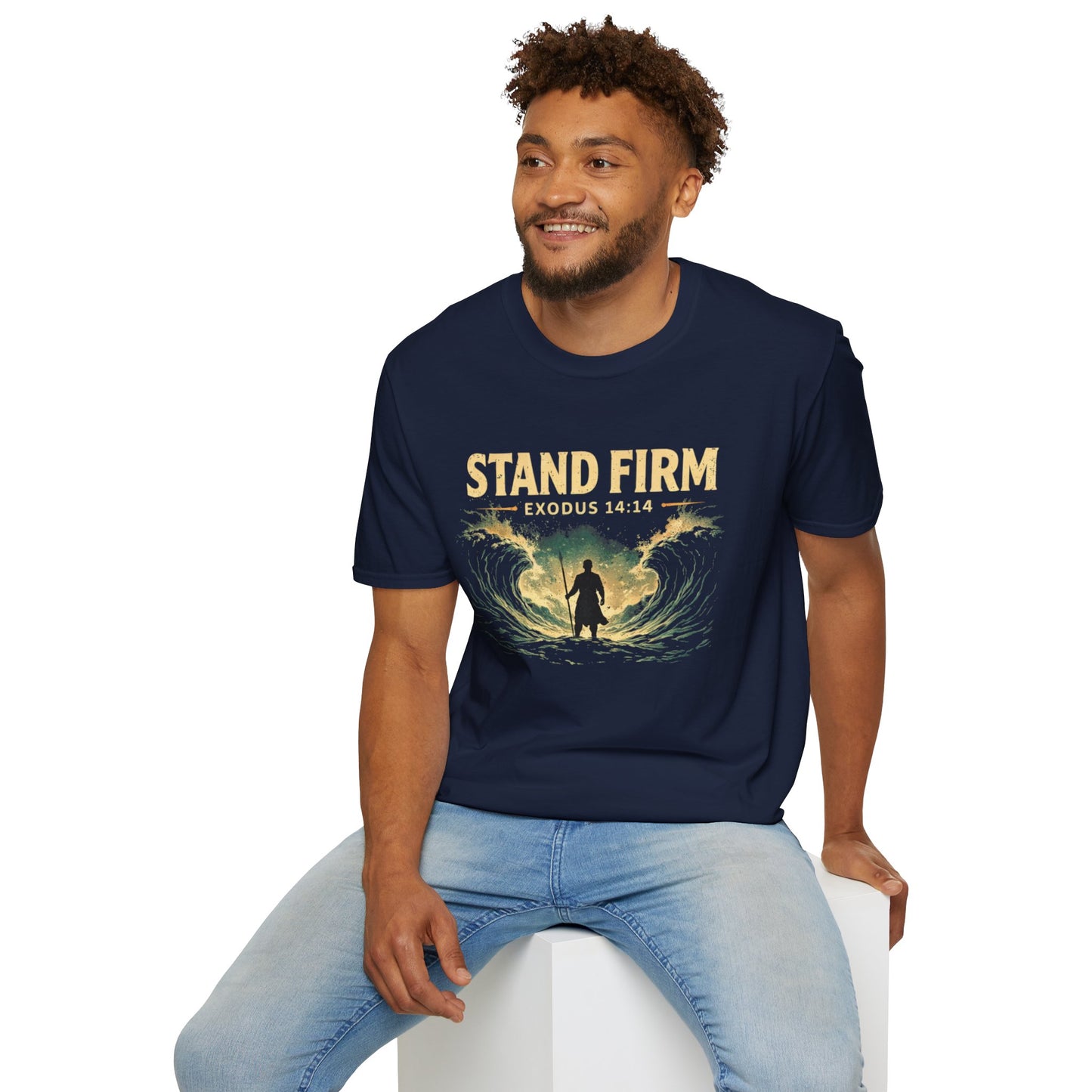 Stand Firm Exodus 14:14 T-Shirt — Christian Faith Inspirational Tee