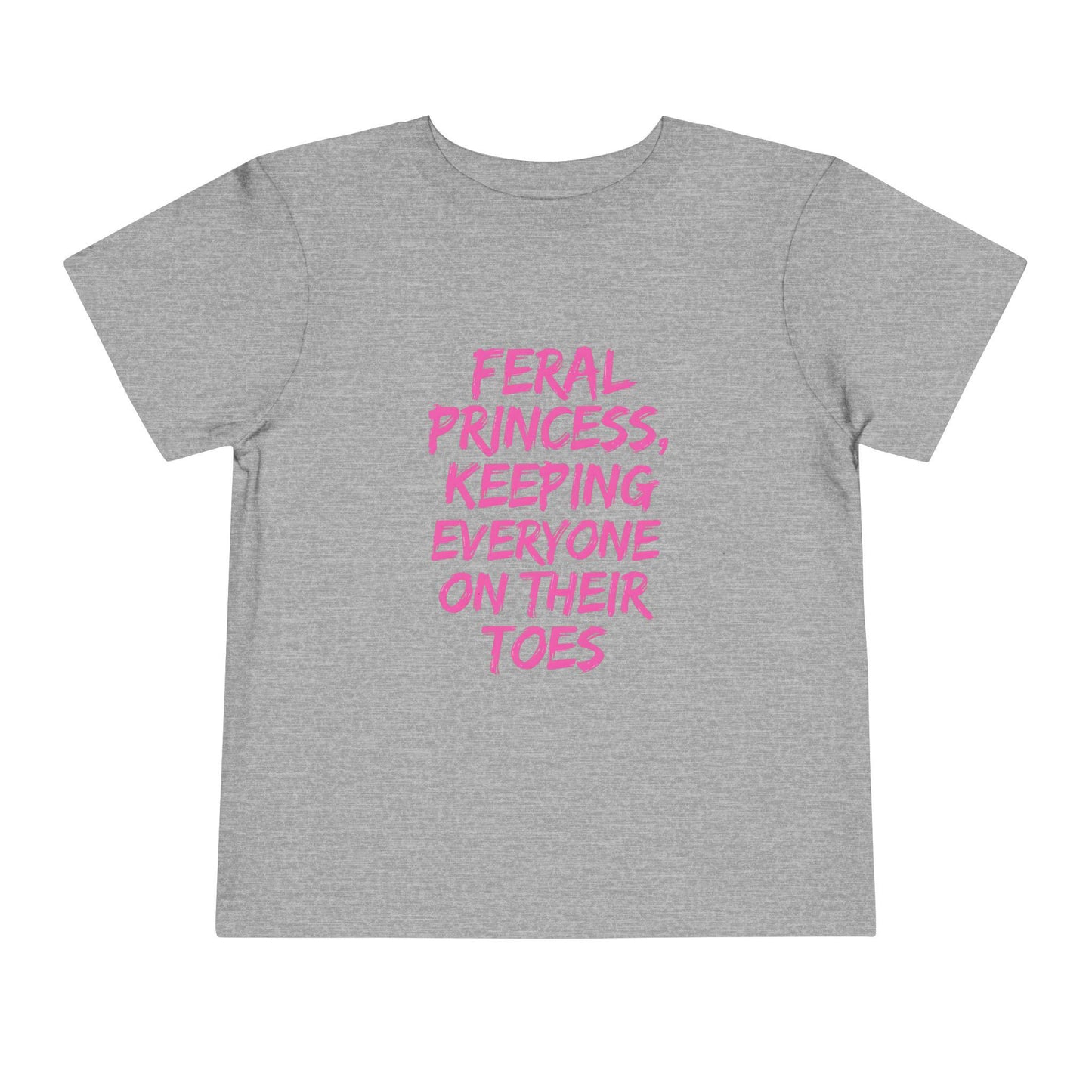 Feral Princess Toddler Tee, Funny Kids Shirt, Birthday Gift, Playtime Outfit, Toddler Fashion, Gift for Little Girls