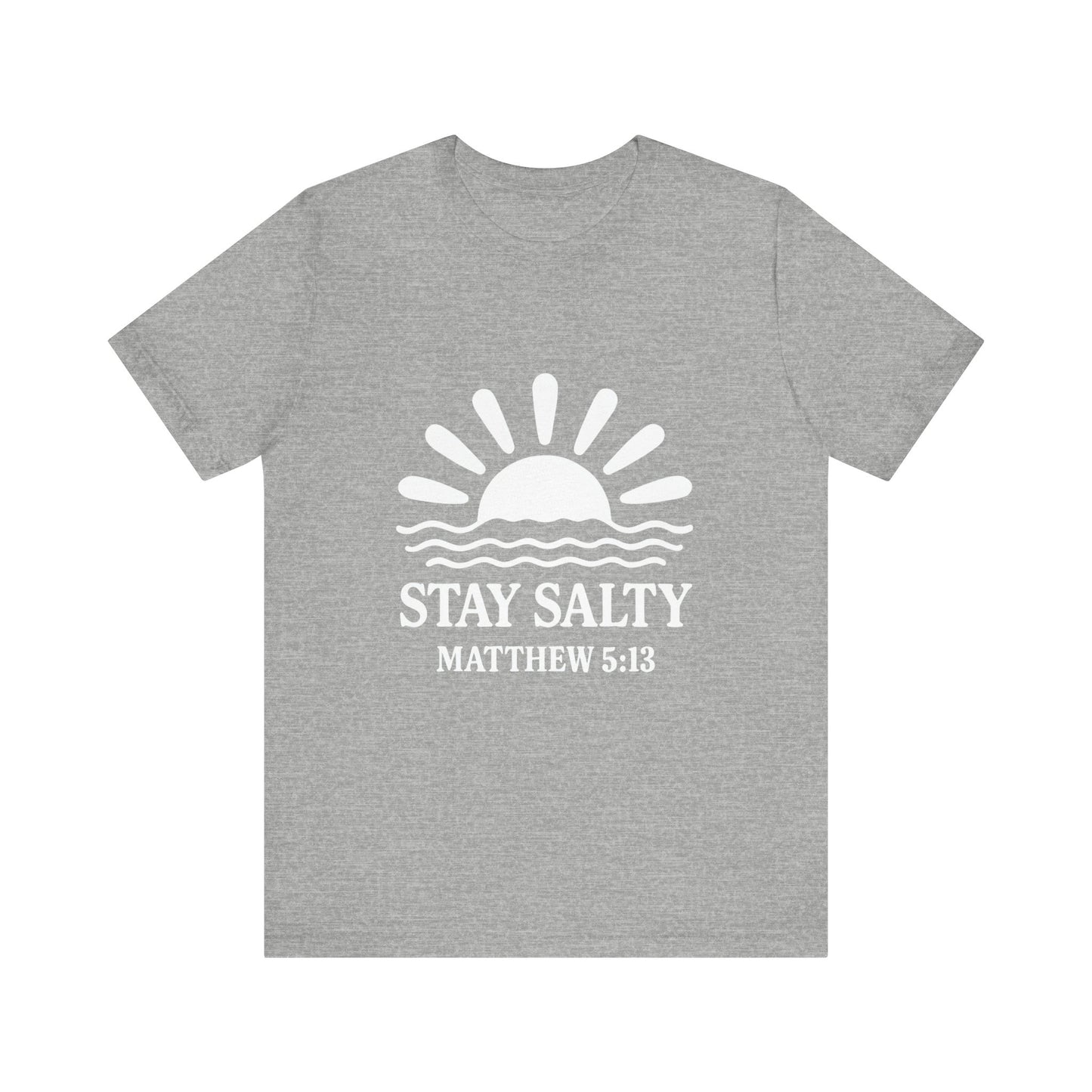 Stay Salty Unisex Short Sleeve Tee - Perfect for Beach Days, Casual Outings, Gifts, Summer Vibes, Bible Verse Apparel