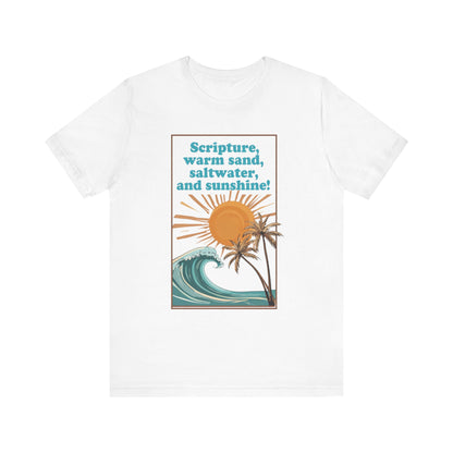 Beach Vibes Tee, Scripture T-Shirt, Summer Graphic Tee, Casual Beachwear, Vacation Outfit, Gift for Ocean Lovers