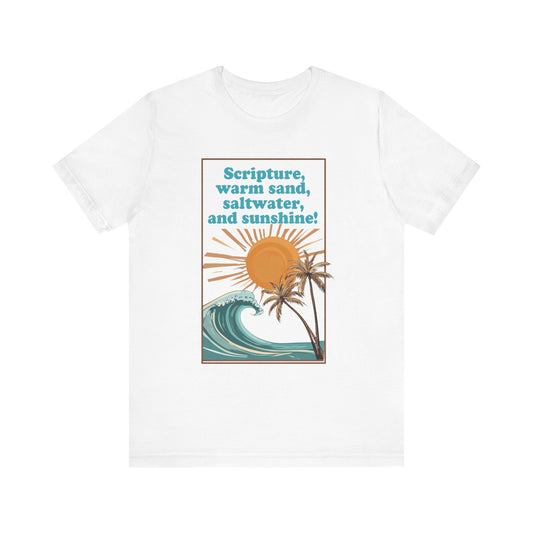 Beach Vibes Tee, Scripture T-Shirt, Summer Graphic Tee, Casual Beachwear, Vacation Outfit, Gift for Ocean Lovers